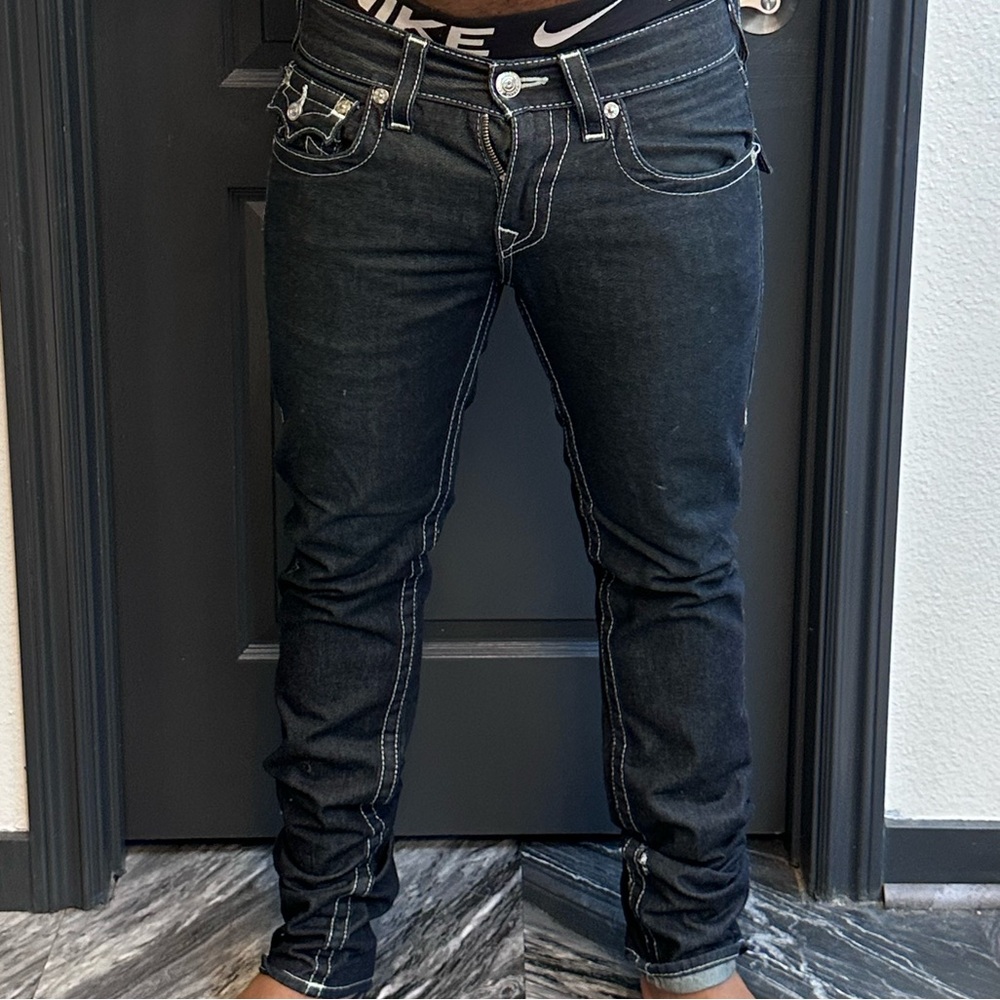 True Religion Men's Dark Blue Skinny Jeans